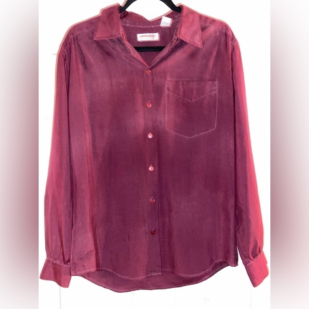Liz Claiborne Collection Women’s Size 8 100% Silk Button Down Blouse